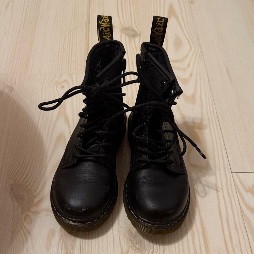 Dr. Martens Black Leather Combat Boots